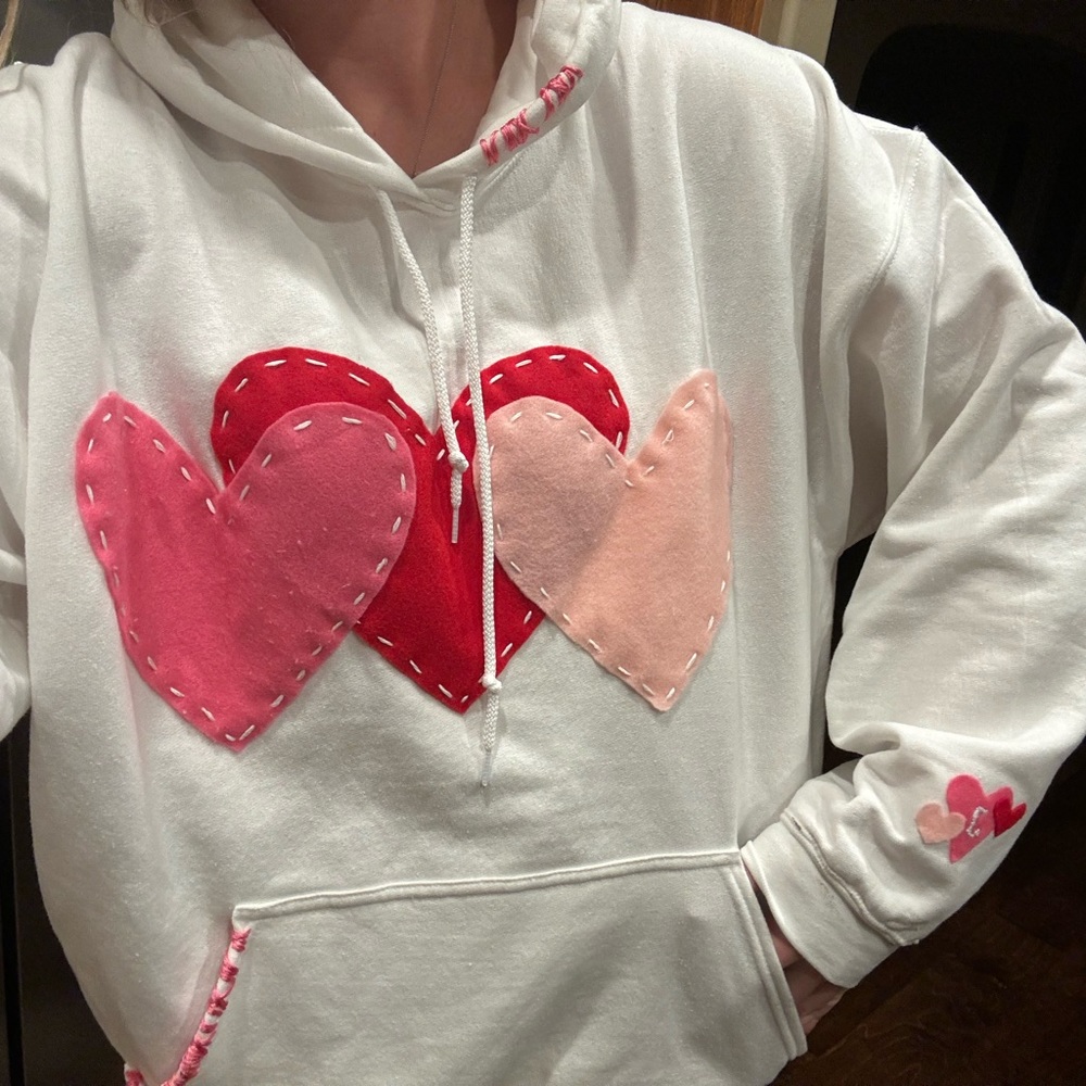 Customizable heart stitch sweatshirt!